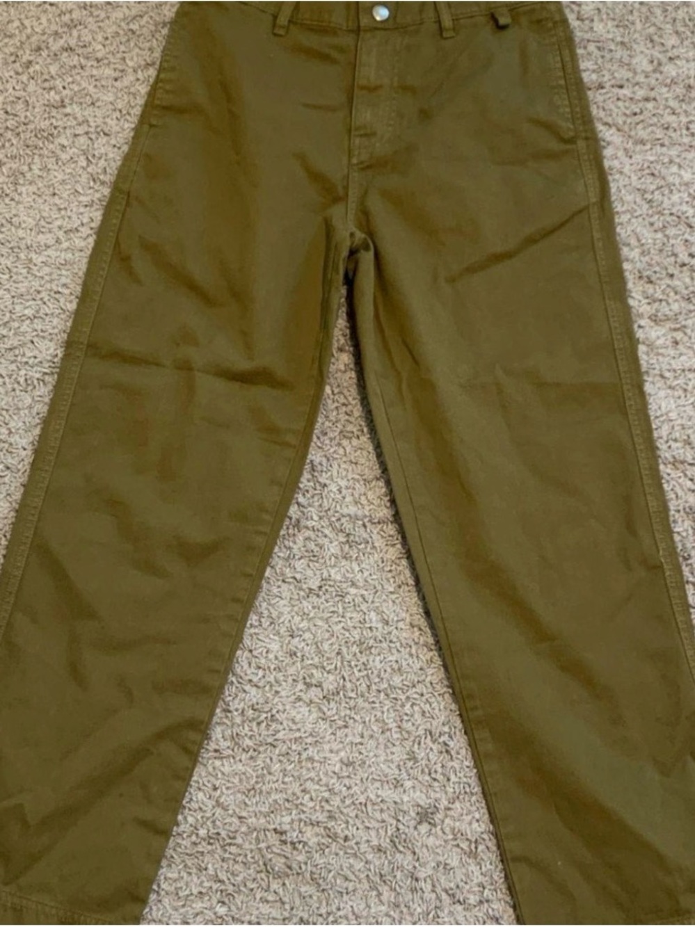 Urban Outfitters Olive/Tan Straight-Leg Chinos